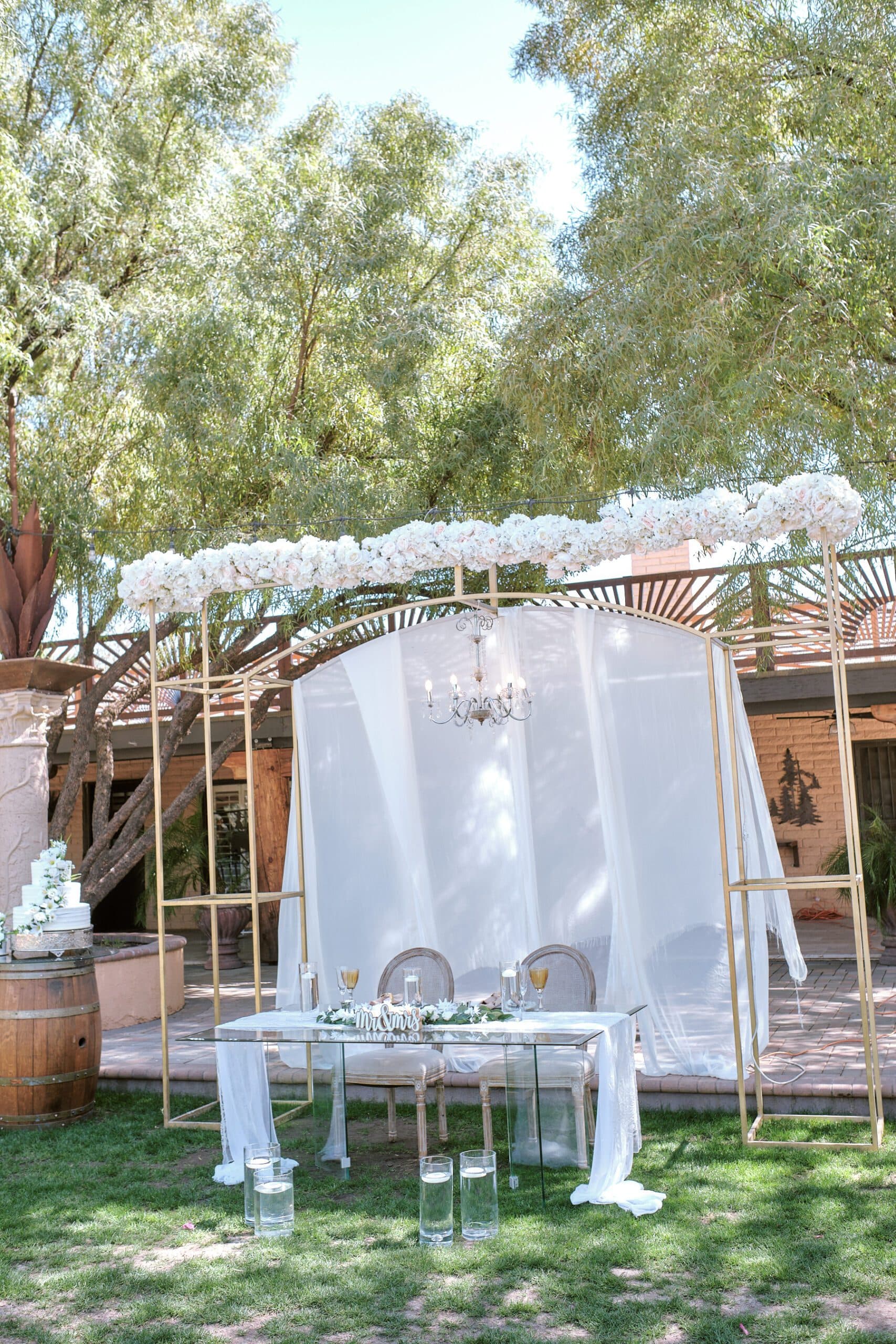 Elegant ceremony setup at Rancho Viejo Venue
