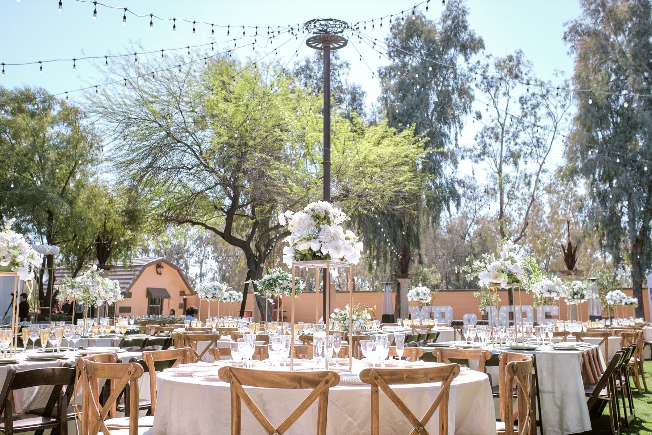 Outdoor reception at Rancho Viejo Venue